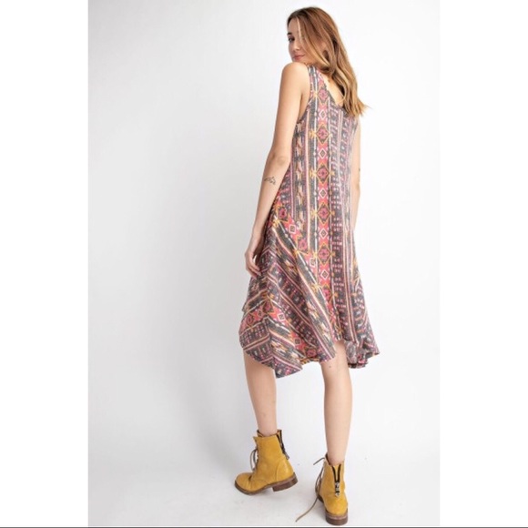 Tribal Print Sharkbite Dress #12 - Picture 5 of 5